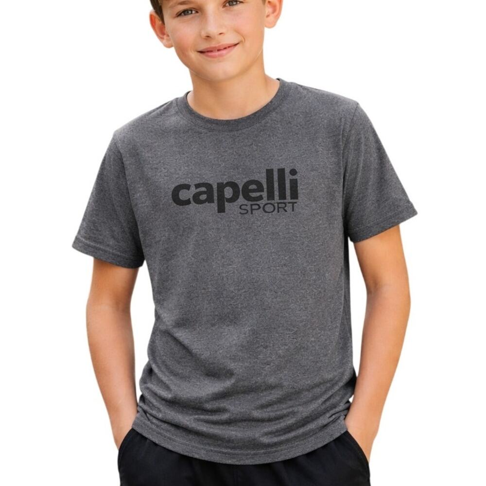 Capelli Sport Boys XL Gray Logo T-Shirt Youth Athletic Tee